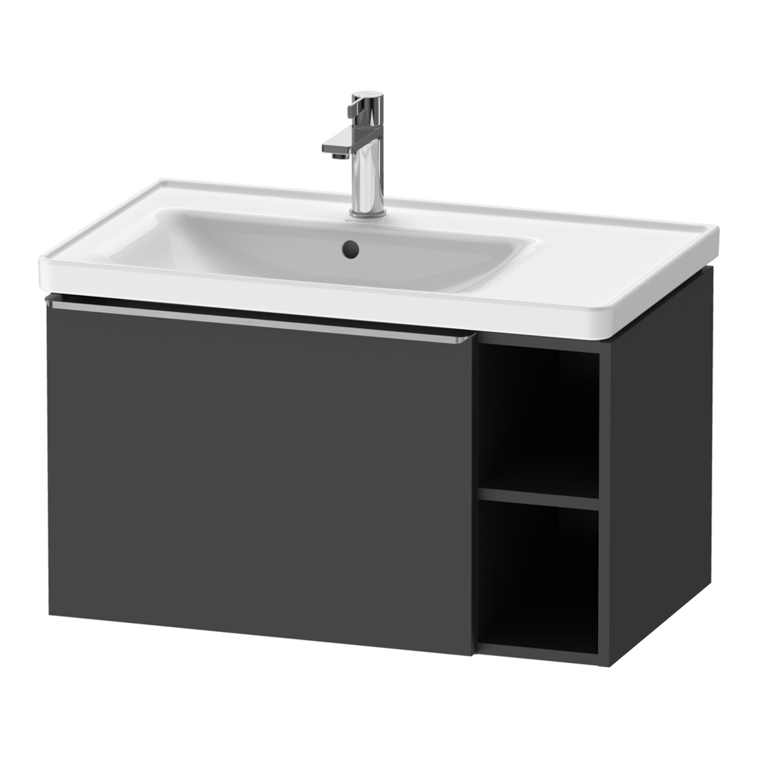 Duravit Waschtischunterschrank D-Neo 78,4x45,2cm, 1 A, B L, ES geb/Graphit ma