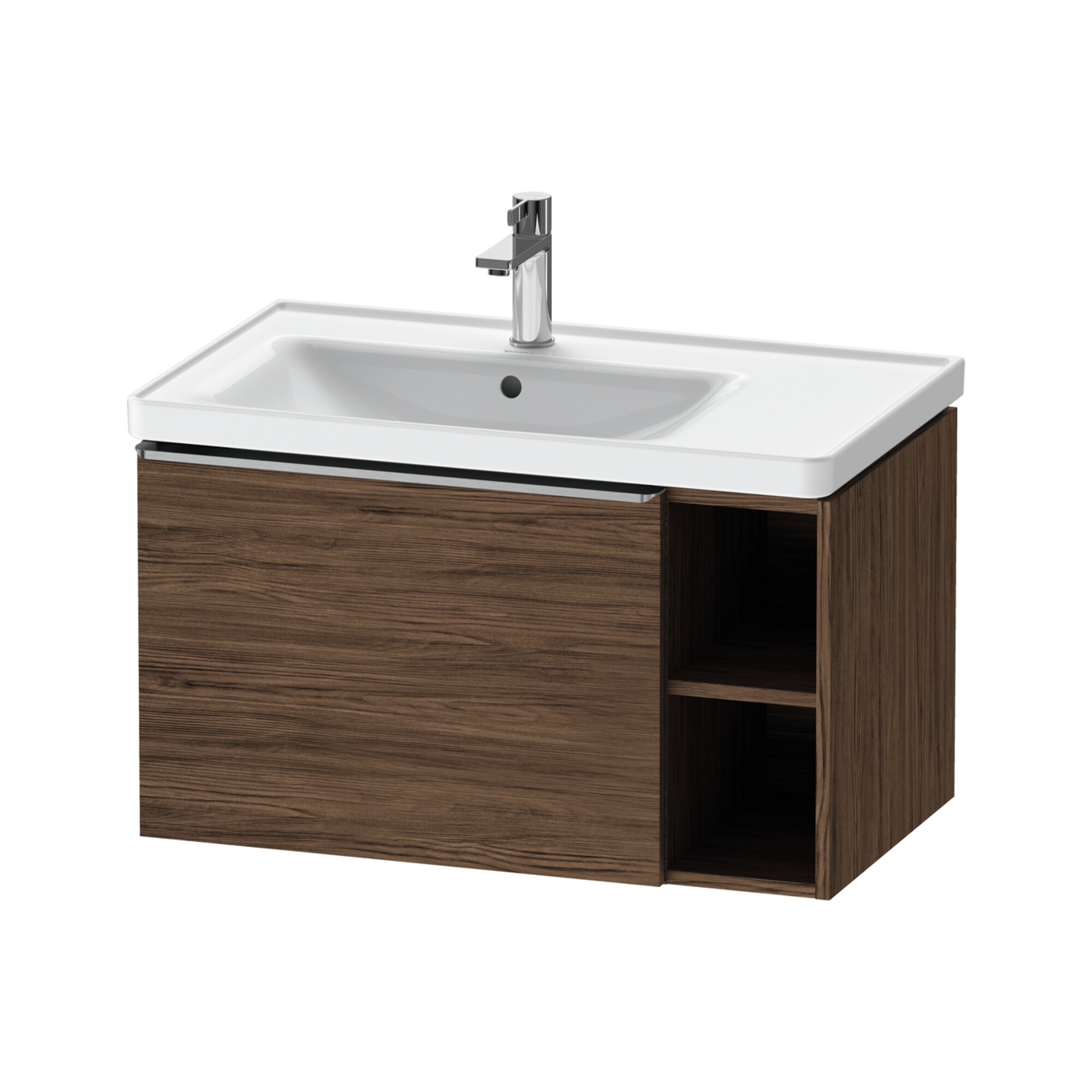 Duravit Waschtischunterschrank D-Neo 78,4x45,2cm, 1 A, B L, ES geb/Nussb dkl.