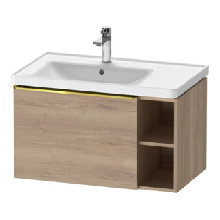 Duravit Waschtischunterschrank D-Neo 78,4x45,2cm, 1 A, B L, g pol/Eiche marm.
