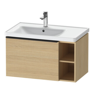 Duravit Waschtischunterschrank D-Neo 78,4x45,2cm, 1 A, B L, schwarz/Eiche Nat