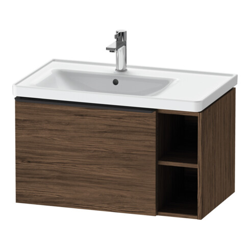 Duravit Waschtischunterschrank D-Neo 78,4x45,2cm, 1 A, B L, sw/Nuss dkl.