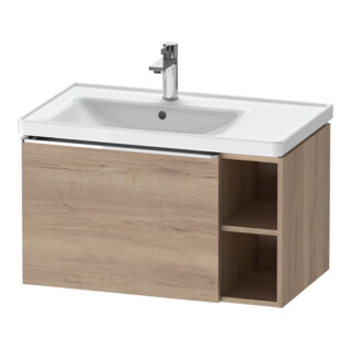 Duravit Waschtischunterschrank D-Neo 78,4x45,2cm, 1 A, B li, chr/Eiche marm.