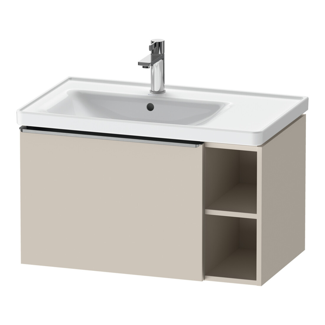 Duravit Waschtischunterschrank D-Neo 78,4x45,2cm, 1 A, B li, ES geb/Taupe ma
