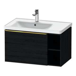 Duravit Waschtischunterschrank D-Neo 78,4x45,2cm, 1 A, B li, gol pol/Eiche sw