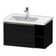 Duravit Waschtischunterschrank D-Neo 78,4x45,2cm, 1 A, B li, gol pol/Eiche sw-1