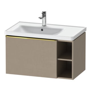 Duravit Waschtischunterschrank D-Neo 78,4x45,2cm, 1 A, B li, gol pol/Leinen