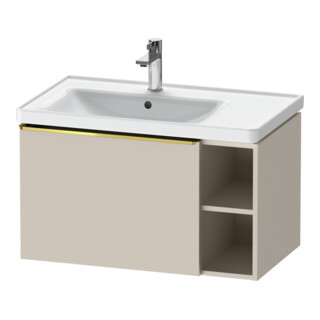 Duravit Waschtischunterschrank D-Neo 78,4x45,2cm, 1 A, B li, gol pol/Taupe ma