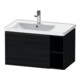 Duravit Waschtischunterschrank D-Neo 78,4x45,2cm, 1 A, B li, schwarz/Eiche sw-1