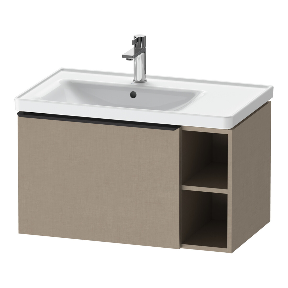 Duravit Waschtischunterschrank D-Neo 78,4x45,2cm, 1 A, B li, schwarz/Leinen