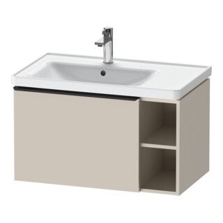 Duravit Waschtischunterschrank D-Neo 78,4x45,2cm, 1 A, B li, schwarz/Taupe ma