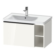 Duravit Waschtischunterschrank D-Neo 78,4x45,2cm, 1 A, B li, schwarz/weiß hgl-1