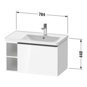 Duravit Waschtischunterschrank D-Neo 78,4x45,2cm, 1 A, B R, b geb/Eiche Nat-5