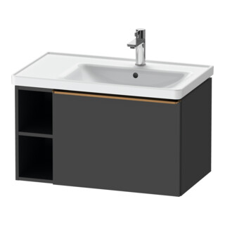 Duravit Waschtischunterschrank D-Neo 78,4x45,2cm, 1 A, B R, b geb/Graphit ma