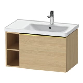 Duravit Waschtischunterschrank D-Neo 78,4x45,2cm, 1 A, B R, gol pol/Eiche Nat