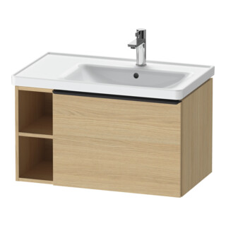 Duravit Waschtischunterschrank D-Neo 78,4x45,2cm, 1 A, B R, schwarz/Eiche Nat