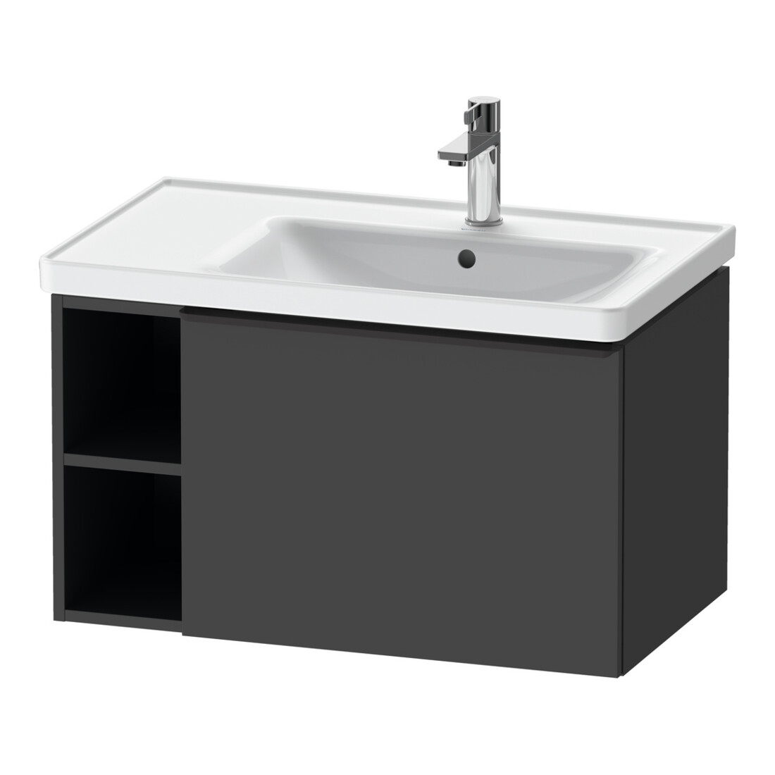 Duravit Waschtischunterschrank D-Neo 78,4x45,2cm, 1 A, B R, sw/Grap ma