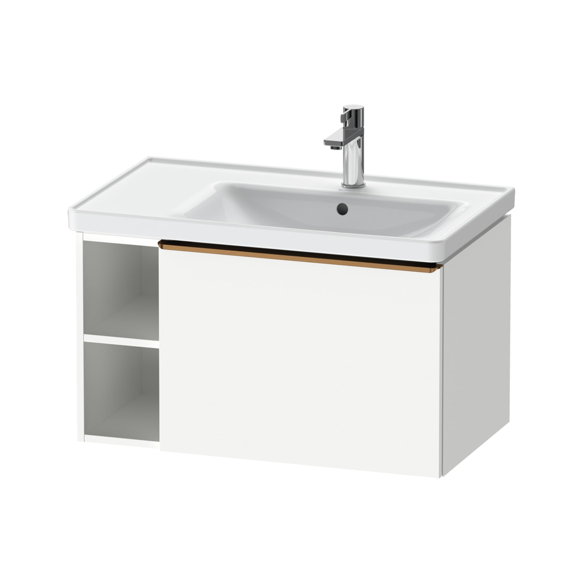 Duravit Waschtischunterschrank D-Neo 78,4x45,2cm, 1 A, B re, bron geb/we ma