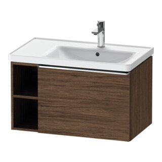 Duravit Waschtischunterschrank D-Neo 78,4x45,2cm, 1 A, B re, chr/Nussb dkl.