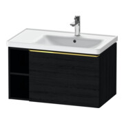 Duravit Waschtischunterschrank D-Neo 78,4x45,2cm, 1 A, B re, gol pol/Eiche sw