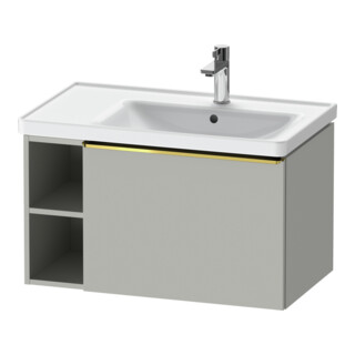 Duravit Waschtischunterschrank D-Neo 78,4x45,2cm, 1 A, B re, gol pol/grau ma