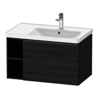 Duravit Waschtischunterschrank D-Neo 78,4x45,2cm, 1 A, B re, schwarz/Eiche sw