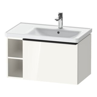 Duravit Waschtischunterschrank D-Neo 78,4x45,2cm, 1 A, B re, schwarz/weiß hgl