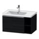Duravit Waschtischunterschrank D-Neo 78,4x45,2cm, 1 A, Beck. li, chr/Eiche sw-1