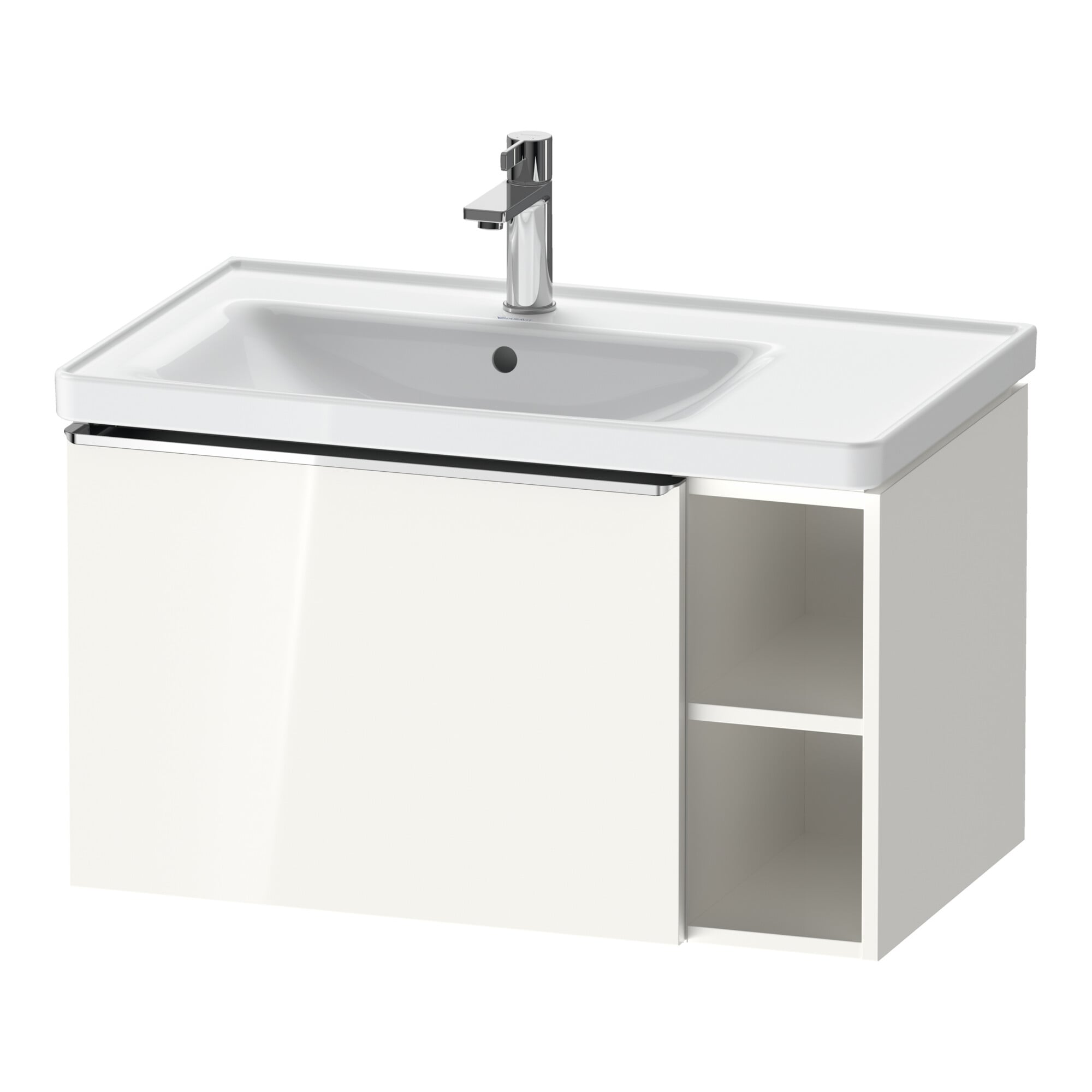 Duravit Waschtischunterschrank D-Neo 78,4x45,2cm, 1 A, Beck. li, chr/we hgl