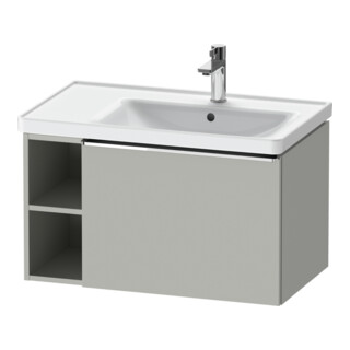 Duravit Waschtischunterschrank D-Neo 78,4x45,2cm, 1 A, Beck. re, chr/Beton ma