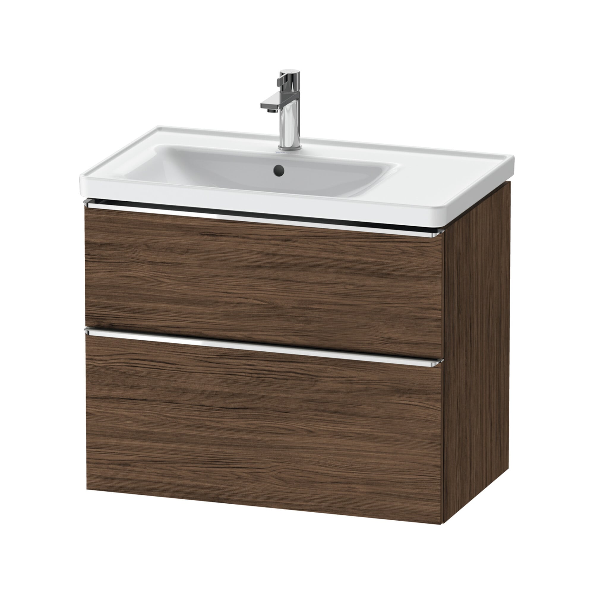 Duravit Waschtischunterschrank D-Neo 78,4x45,2cm, 1 Kast, B L, chr/Nussb dkl.