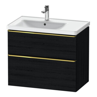 Duravit Waschtischunterschrank D-Neo 78,4x45,2cm, 1 Kast, B L, g pol/Eiche sw