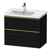 Duravit Waschtischunterschrank D-Neo 78,4x45,2cm, 1 Kast, B L, g pol/Eiche sw