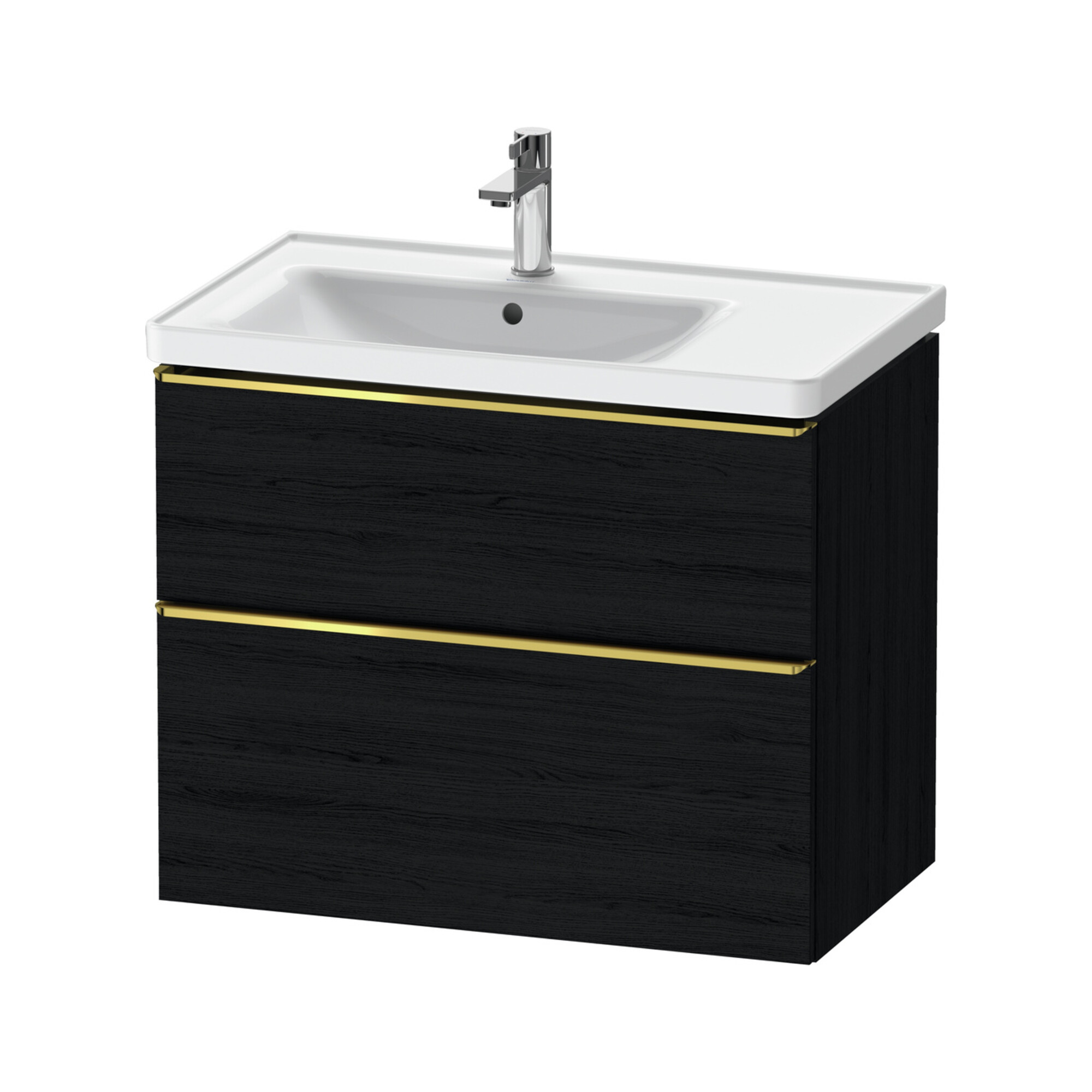 Duravit Waschtischunterschrank D-Neo 78,4x45,2cm, 1 Kast, B L, g pol/Eiche sw