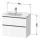 Duravit Waschtischunterschrank D-Neo 78,4x45,2cm, 1 Kast, B L, g pol/Eiche sw-5