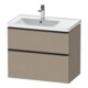 Duravit Waschtischunterschrank D-Neo 78,4x45,2cm, 1 Kast, B L, schwarz/Leinen-1