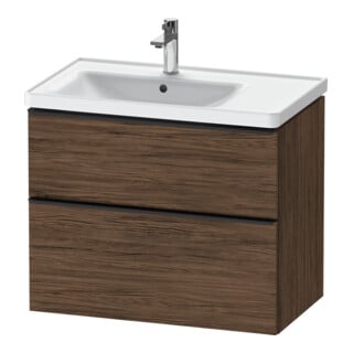 Duravit Waschtischunterschrank D-Neo 78,4x45,2cm, 1 Kast, B L, sw/Nuss dkl.