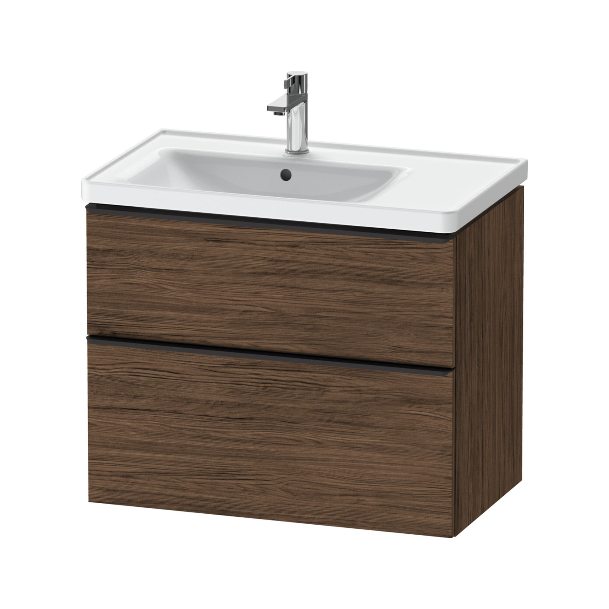 Duravit Waschtischunterschrank D-Neo 78,4x45,2cm, 1 Kast, B L, sw/Nuss dkl.