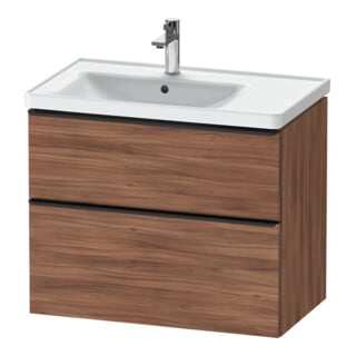 Duravit Waschtischunterschrank D-Neo 78,4x45,2cm, 1 Kast, B L, sw/Nuss Nat