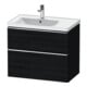 Duravit Waschtischunterschrank D-Neo 78,4x45,2cm, 1 Kast, B li, chr/Eiche sw-1