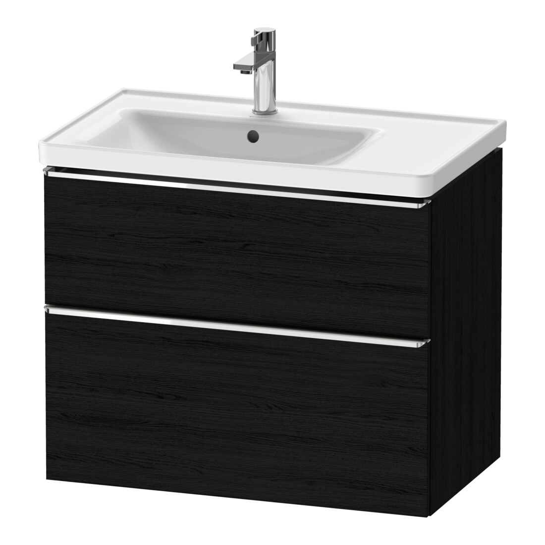 Duravit Waschtischunterschrank D-Neo 78,4x45,2cm, 1 Kast, B li, chr/Eiche sw