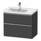 Duravit Waschtischunterschrank D-Neo 78,4x45,2cm, 1 Kast, B li, chr/Grap ma-1