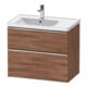 Duravit Waschtischunterschrank D-Neo 78,4x45,2cm, 1 Kast, B li, chr/Nussb Nat-1