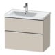 Duravit Waschtischunterschrank D-Neo 78,4x45,2cm, 1 Kast, B li, chr/Taup ma-1