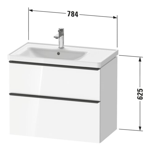 Duravit Waschtischunterschrank D-Neo 78,4x45,2cm, 1 Kast, B li, ES geb/Leinen