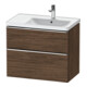 Duravit Waschtischunterschrank D-Neo 78,4x45,2cm, 1 Kast, B R, chr/Nussb dkl.-1