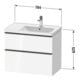 Duravit Waschtischunterschrank D-Neo 78,4x45,2cm, 1 Kast, B R, ES geb/Gra ma