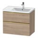 Duravit Waschtischunterschrank D-Neo 78,4x45,2cm, 1 Kast, B R, g pol/Ei marm.-1