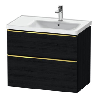 Duravit Waschtischunterschrank D-Neo 78,4x45,2cm, 1 Kast, B R, g pol/Eiche sw