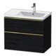 Duravit Waschtischunterschrank D-Neo 78,4x45,2cm, 1 Kast, B R, g pol/Eiche sw-1
