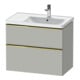 Duravit Waschtischunterschrank D-Neo 78,4x45,2cm, 1 Kast, B R, g pol/grau ma-1